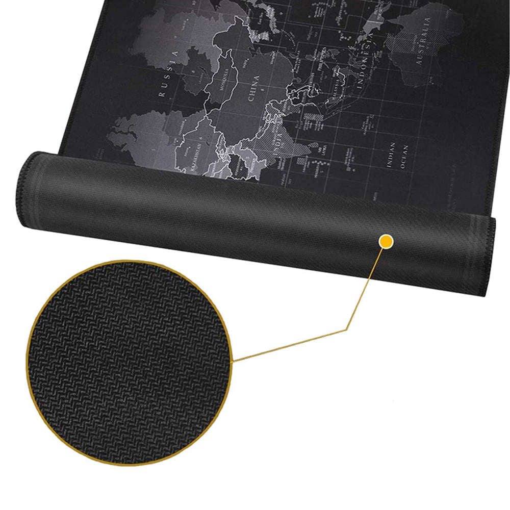 Mouse Pad RGB XXL 80x30 cm Harta Lumii - Antiderapant Impermeabil 7 Culori 12 Moduri Lumini Ajustare Luminozitate Memorie Setare Lumina