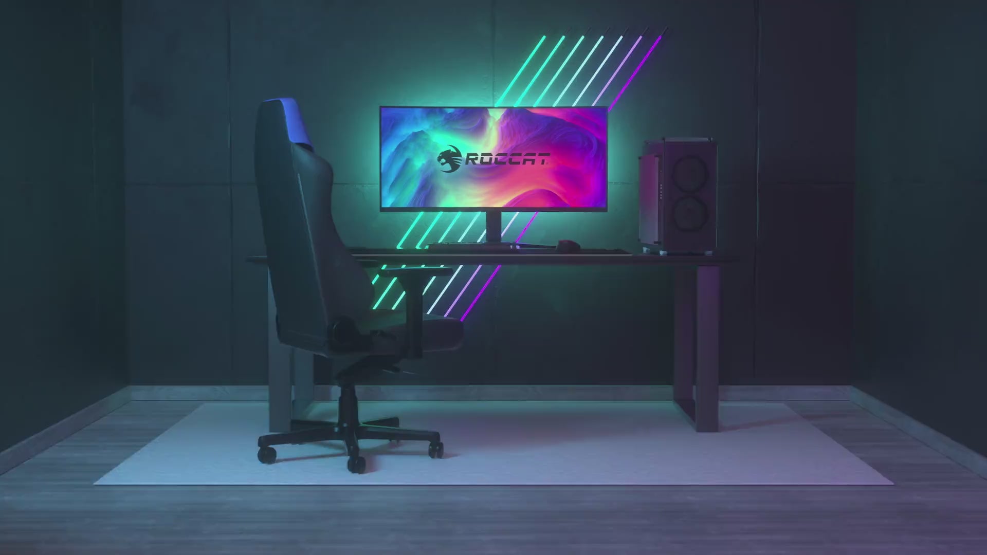 Tastatura mecanica gaming Roccat Vulcan II Mini - Layout US, 65% Compacta, Titan II Optical Red, RGB AIMO, Anti-Ghosting, White