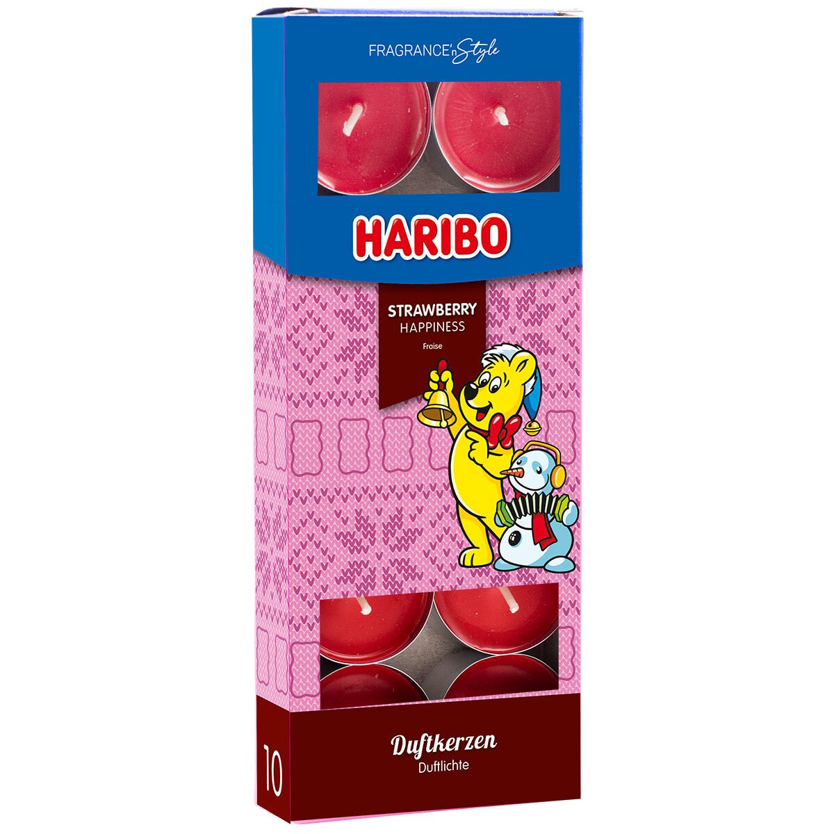 Set 10 Lumanari pastila Haribo Winterdesign Strawberry Happiness - A1848 - 4262399020892 - 1