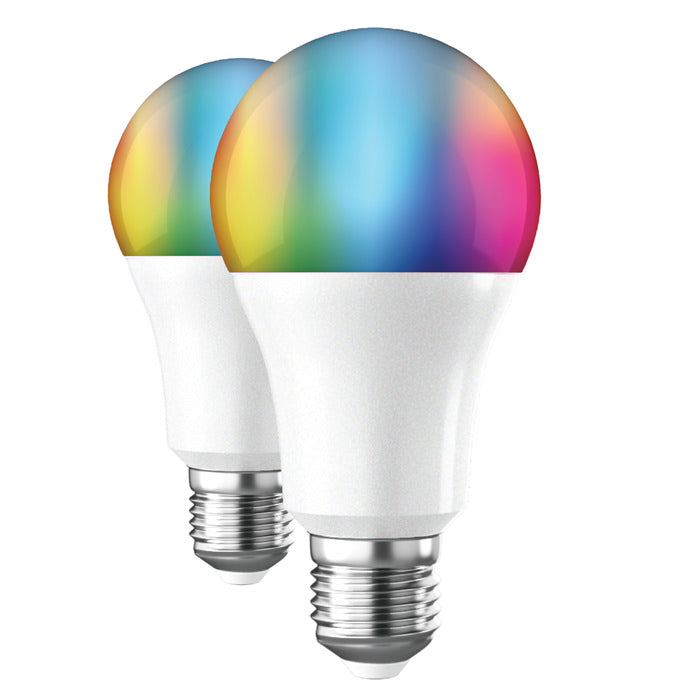 Set 2 x Bec Smart muvit iO MIOPAK007 E27 RGB & Alb - 9W 800lm 2000-10000K Reglabil APP Alexa Google Assistant Timer - 8426801162631 - 3