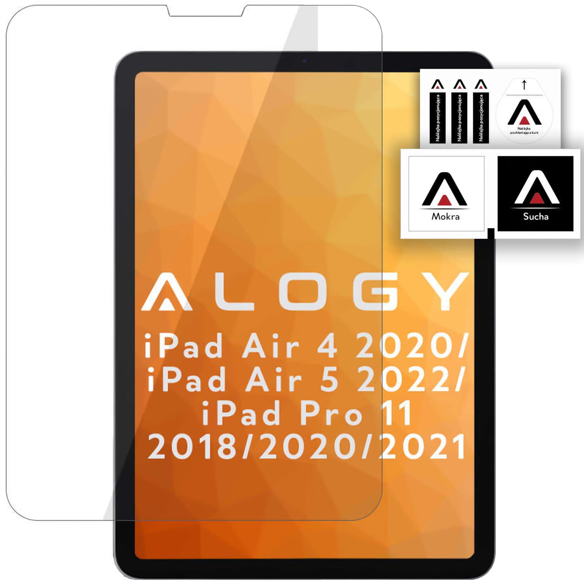 Set 2 x Folie Sticla Securizata 9H Alogy Ecran iPad Pro 11’’ (2022/2021/2020/2018) Air 5/4 - 4545/4545 - 5907765661215 - 3