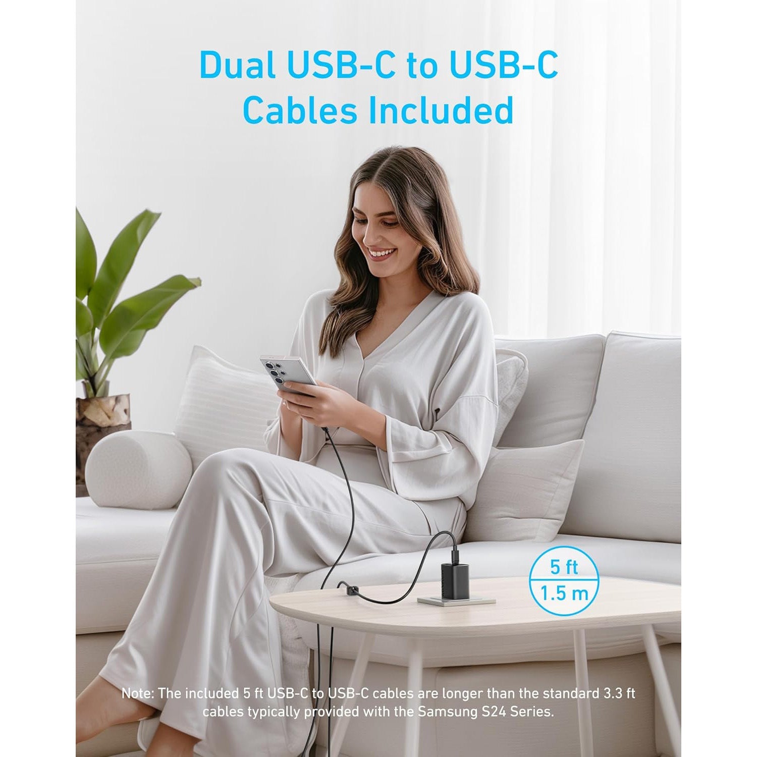 Set 2 x Incarcator Priza Anker B2653 45W + Cablu USB-C - Super Fast Charging 2.0 - B2653312 - 194644125622 - 6