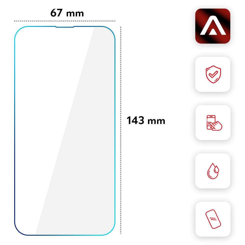 Set 3 x Folie Sticla Securizata 9H Ecran & 1 Camera Alogy pt. iPhone 14 Pro - 15110 - 5907765681541