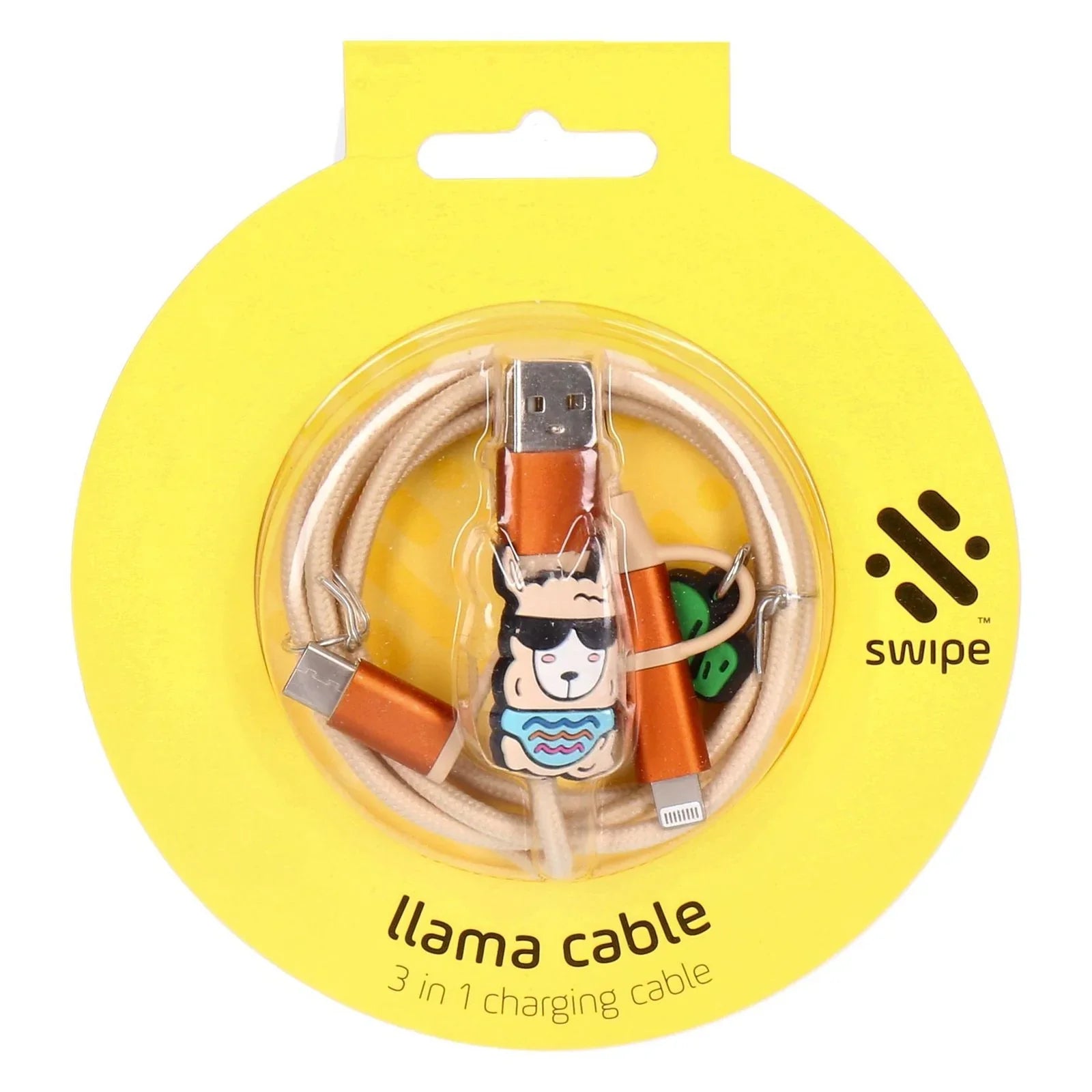 Set Baterie Externa Swipe Llama 2000 mAh Cablu Incarcare 3-in-1 Inel Magnetic Resigilat - VODLLGFTSET - 5060613313701 - 7