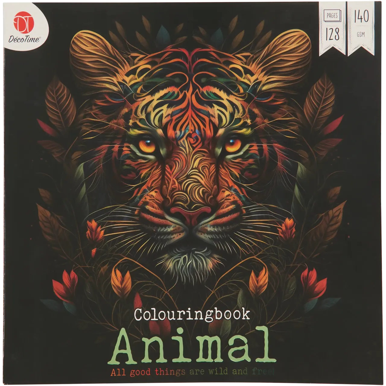 Set Carte de Colorat Antistres Animale 128 pagini 140 g/m² + Trusa 36 Creioane Carioci & Finelinere - 8721042515469 - 2