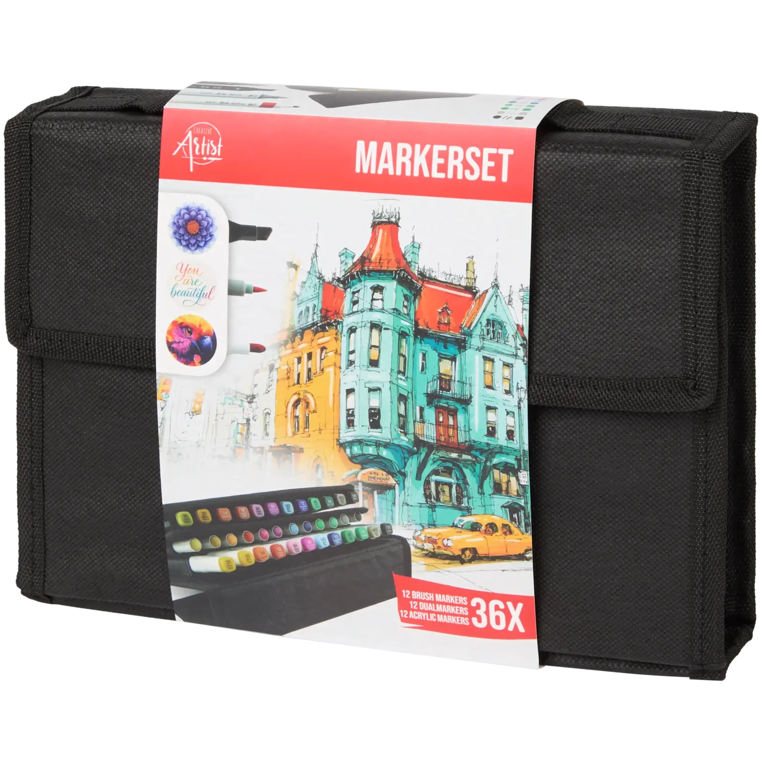 Set Carte de Colorat Antistres Botanic + Trusă 36 Markere - 96 pagini – imagine 9