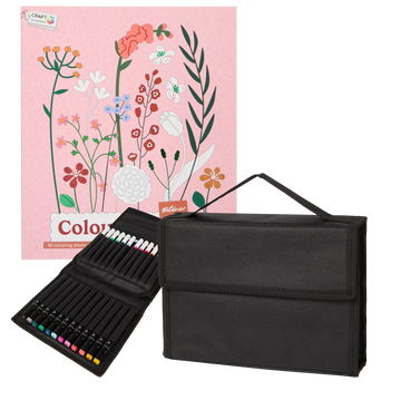 Set Carte de Colorat Antistres Botanic + Trusă 36 Markere - 96 pagini – imagine 1