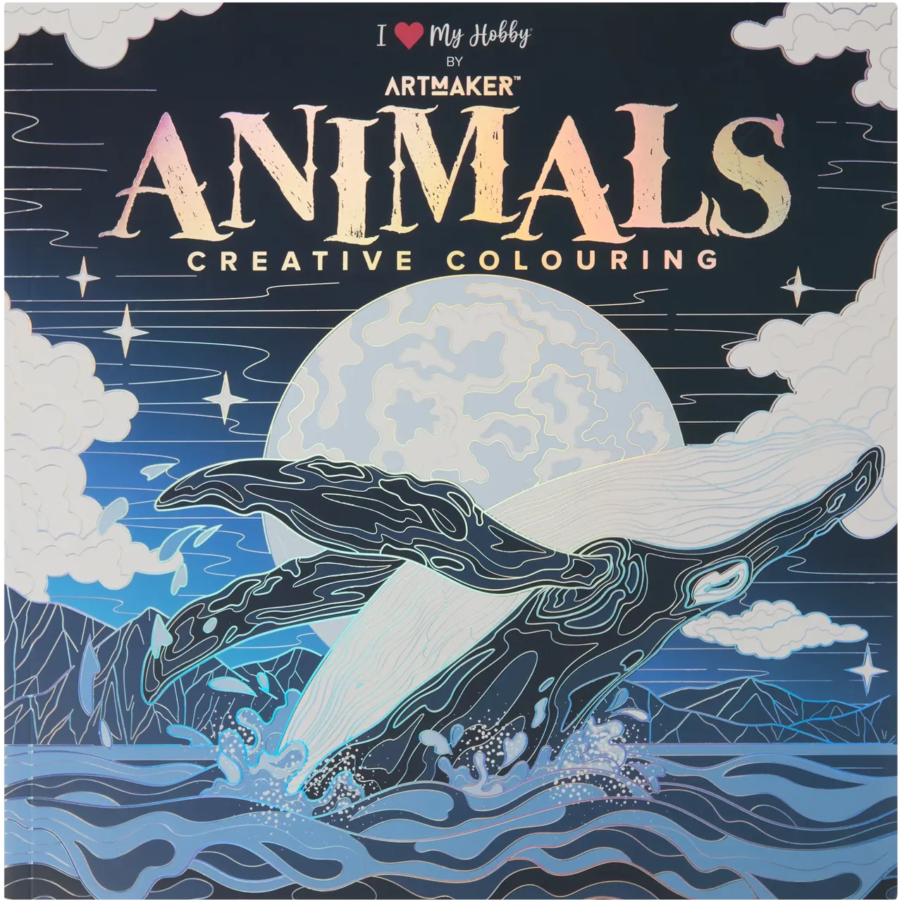 Set Carte de Colorat Antistres Mandala Animals + Trusă 72 Carioci cu Vârfuri Duble - 48 pagini 140 g/m² Finelinere 0.4 mm + tip Pensulă 1.2