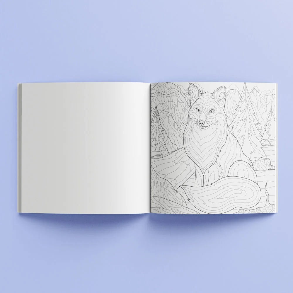 Set Carte de Colorat Antistres Mandala Animals + Trusă 36 Markere Acrilice - 48 pagini, 140 g/m² – imagine 5