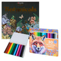 Set Carte de Colorat Antistres Mandala Botanicals + Trusă 30 Creioane Premium - 48 pagini, 140 g/m²