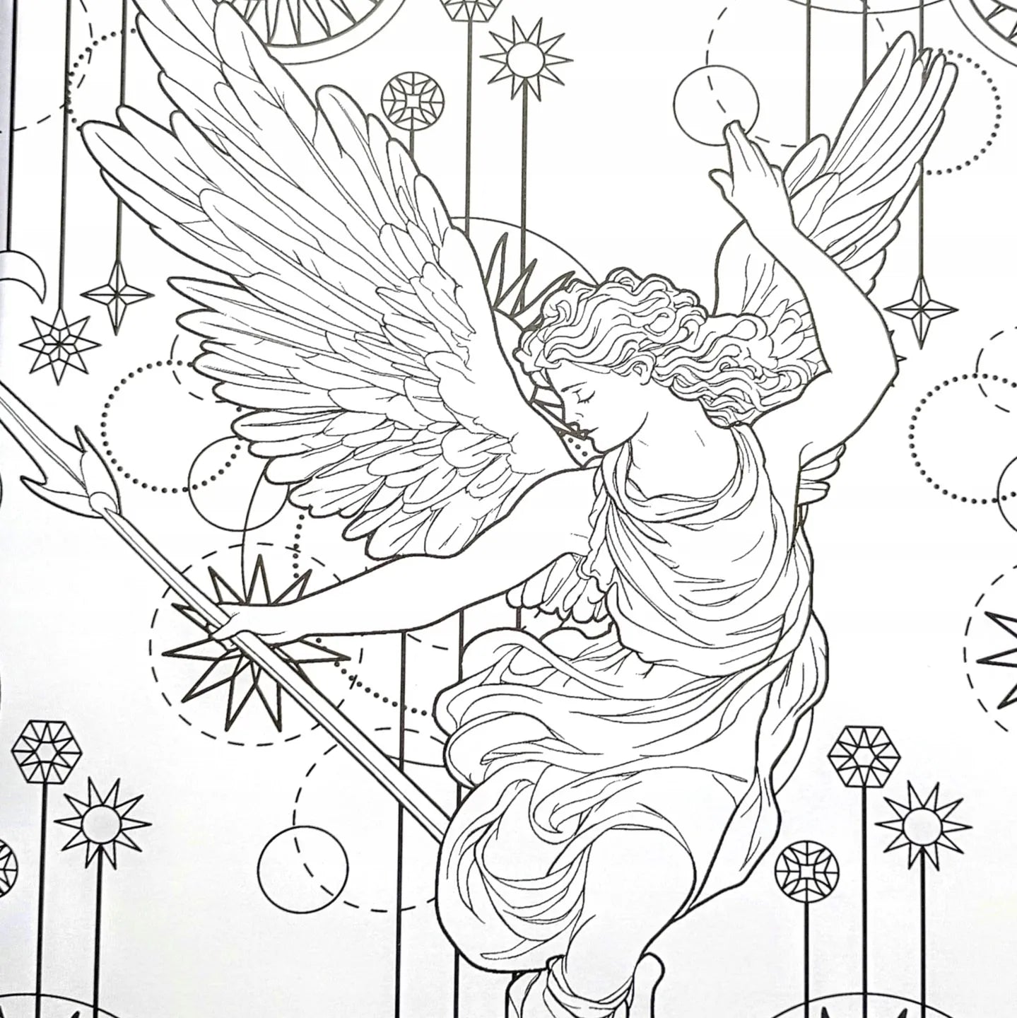Set Carte de Colorat Antistres Mandala Mystic Worlds + Trusă 15 Markere cu Vârfuri Duble pe Bază Apă - 48 pagini 140 g/m²