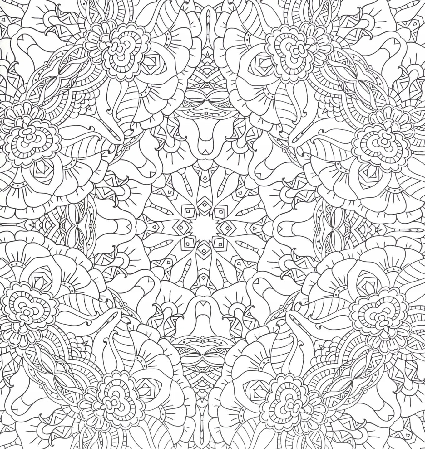 Set Carte de Colorat Antistres Mandala + Trusă 15 Markere cu Vârfuri Duble pe Bază Apă - 48 pagini 140 g/m² - 3220096-15marker