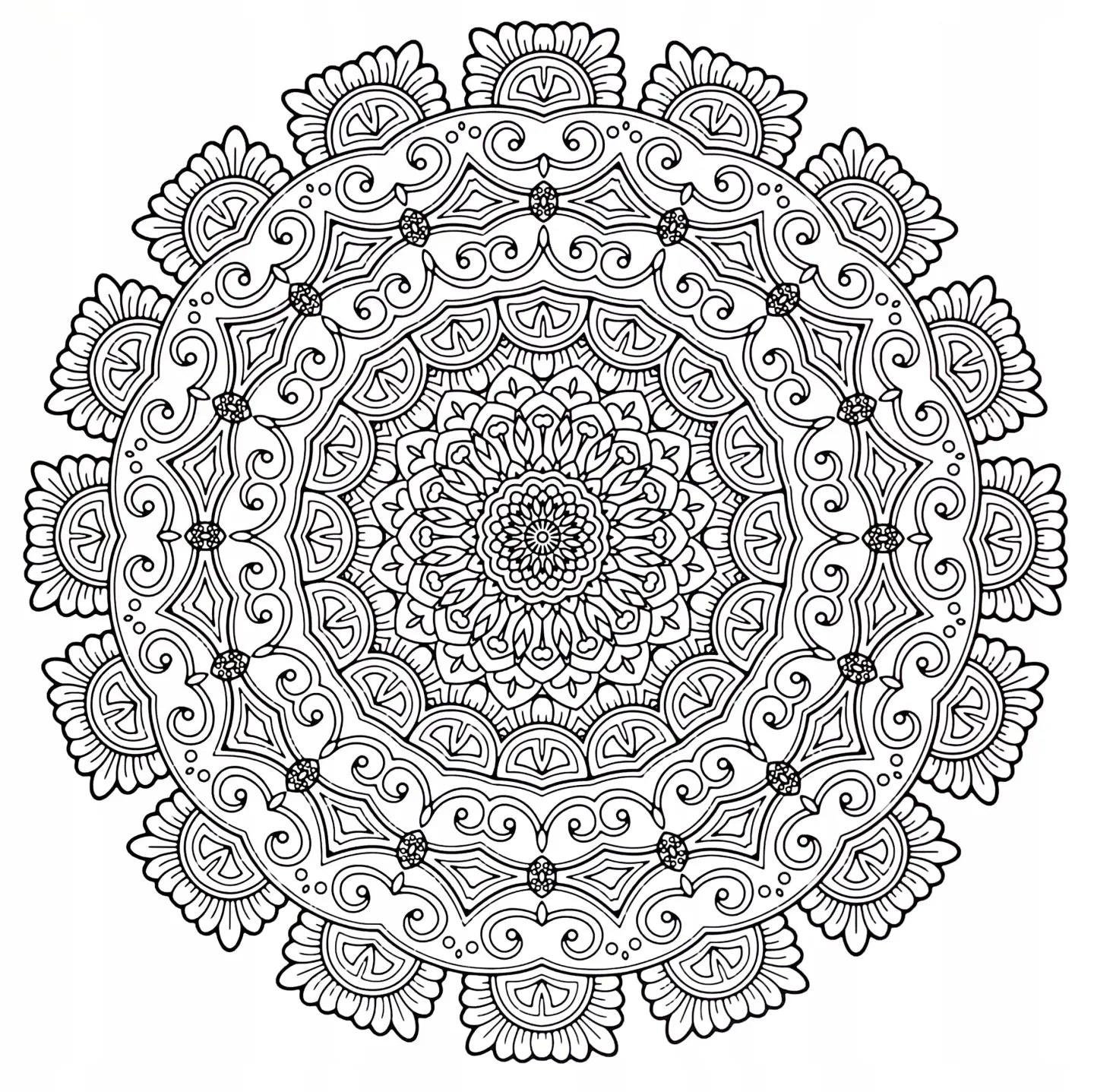Set Carte de Colorat Antistres Mandala + Trusă 48 Carioci cu Vârfuri Duble - 128 pagini 180 g/m² - 3218268-48car - 8721042515025 - 5
