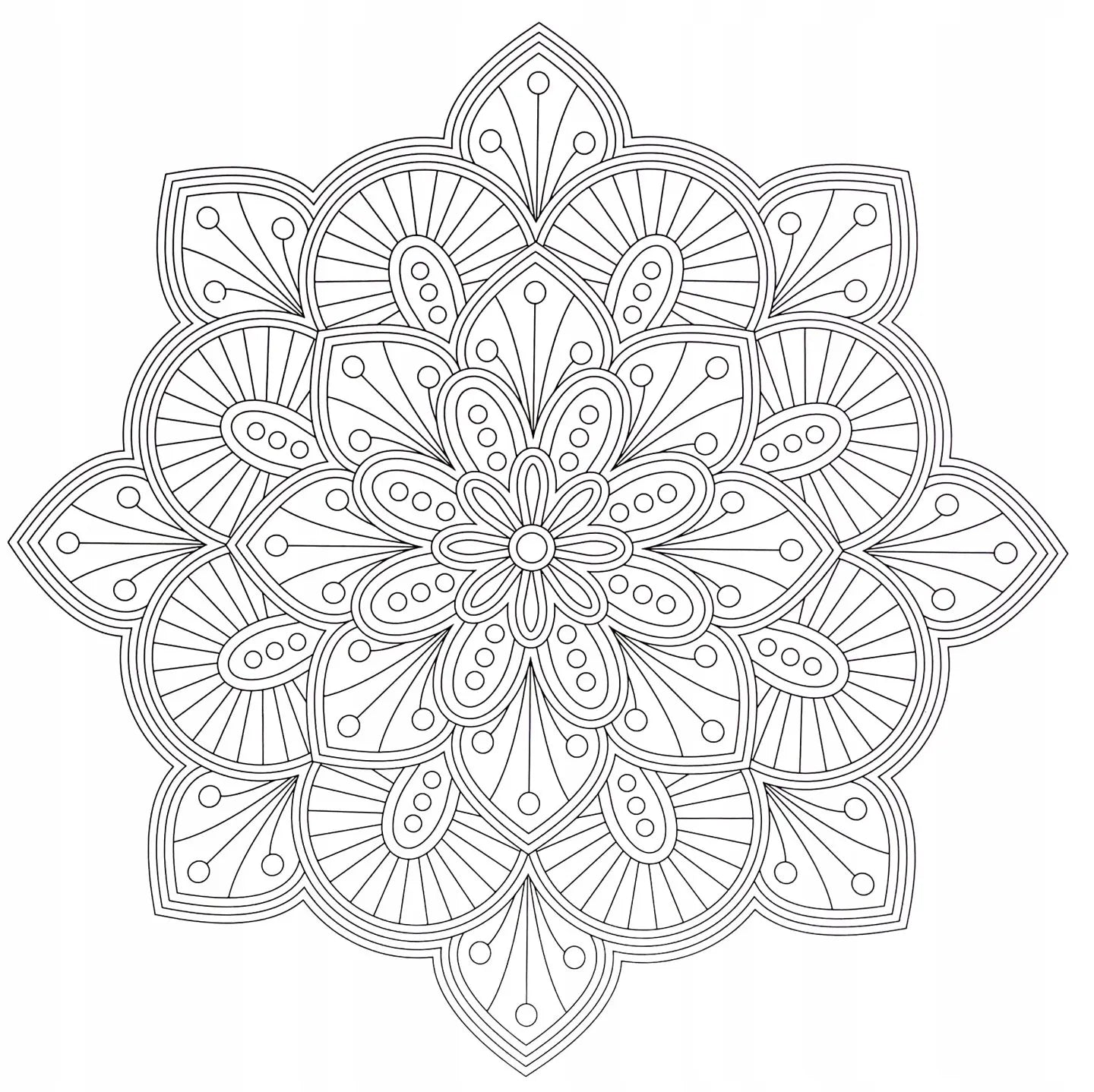 Set Carte de Colorat Antistres Mandala + Trusă 48 Carioci cu Vârfuri Duble - 128 pagini 180 g/m² - 3218268-48car - 8721042515025 - 6