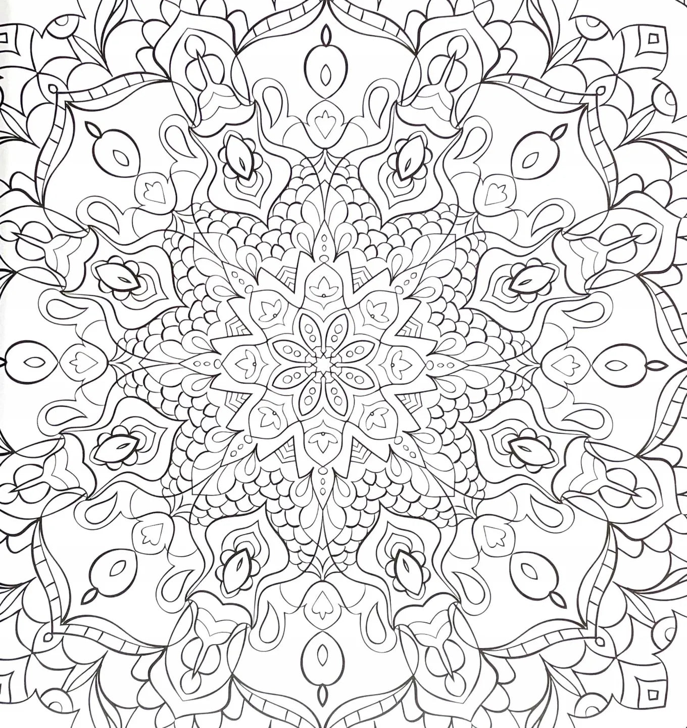 Set Carte de Colorat Antistres Mandala + Trusă 50 Creioane Premium (8 Culori Neon) - 48 pagini 140 g/m² - 3220096-50-neon - 8719668039094