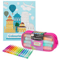 Set Carte de Colorat Antistres Urban + Trusă 15 Markere cu Vârfuri Duble pe Bază de Apă - 96 pagini