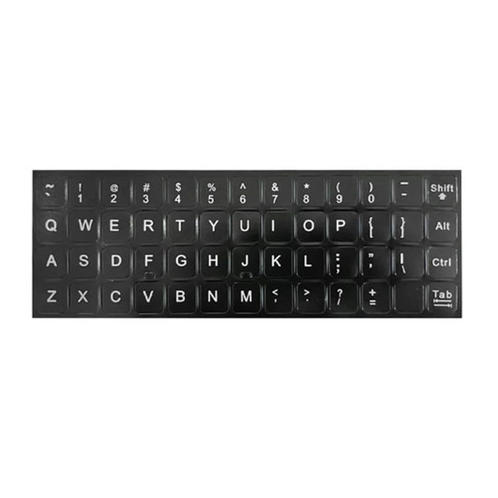 Stickere litere autocolante taste pentru tastatura PC / Laptop - Negru - 699915312324-black - 699915312324 - 1