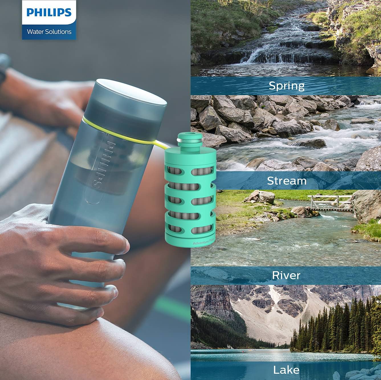 Sticla cu filtru de apa Philips GoZero Adventure 590ml - Fara BPA - AWP2722LIR/58 - 4897099309772 - 12