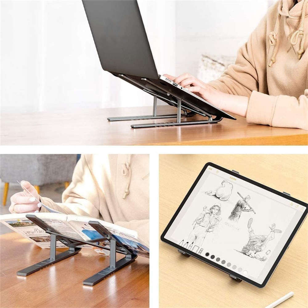 Suport Stand Universal Laptop + Smartphone Alogy - Pliabil Portabil - 50900 - 5907765678008 - 5