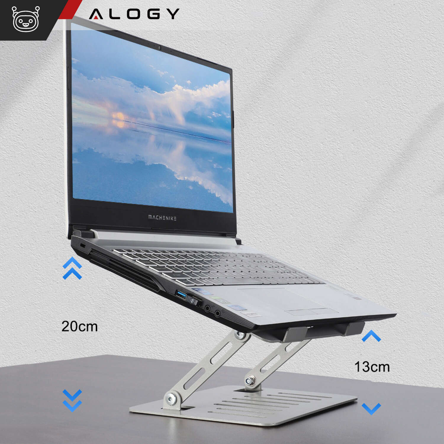Suport Stand Universal Laptop & Tableta Alogy 11’’ - 17’’ Aluminiu - YL-902 - 5905601816805 - 7