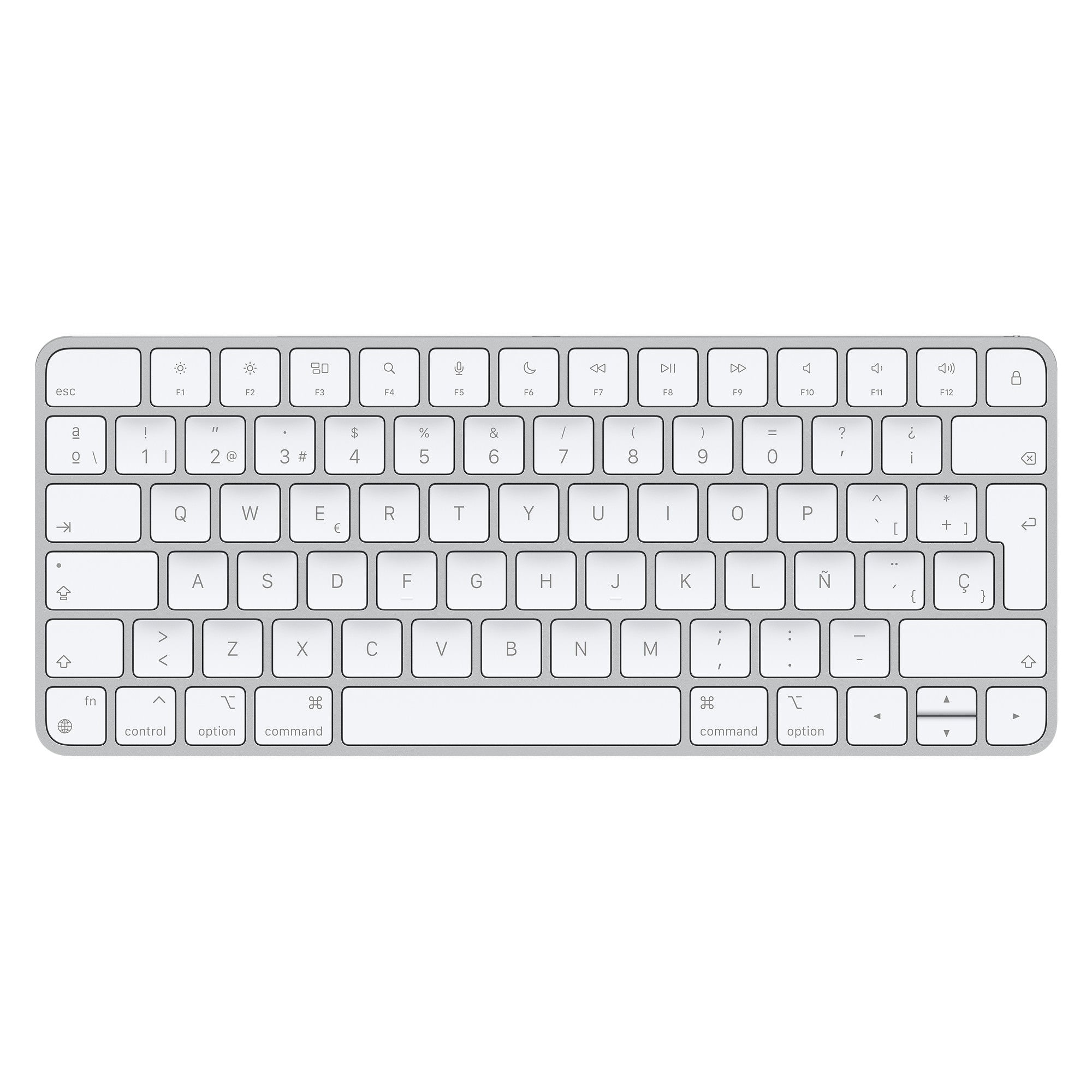 Tastatura Apple Magic Keyboard MLA22E/A - Layout QWERTY Spaniol Wireless Reincarcabilă Bluetooth Aluminiu Silver/White Originala Resigilat