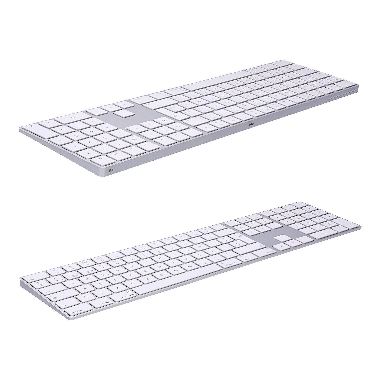 Tastatura Apple Magic Keyboard cu Keypad MQ052Y/A - Layout QWERTY Spaniol Wireless Reincarcabila Bluetooth Aluminiu Silver Originala
