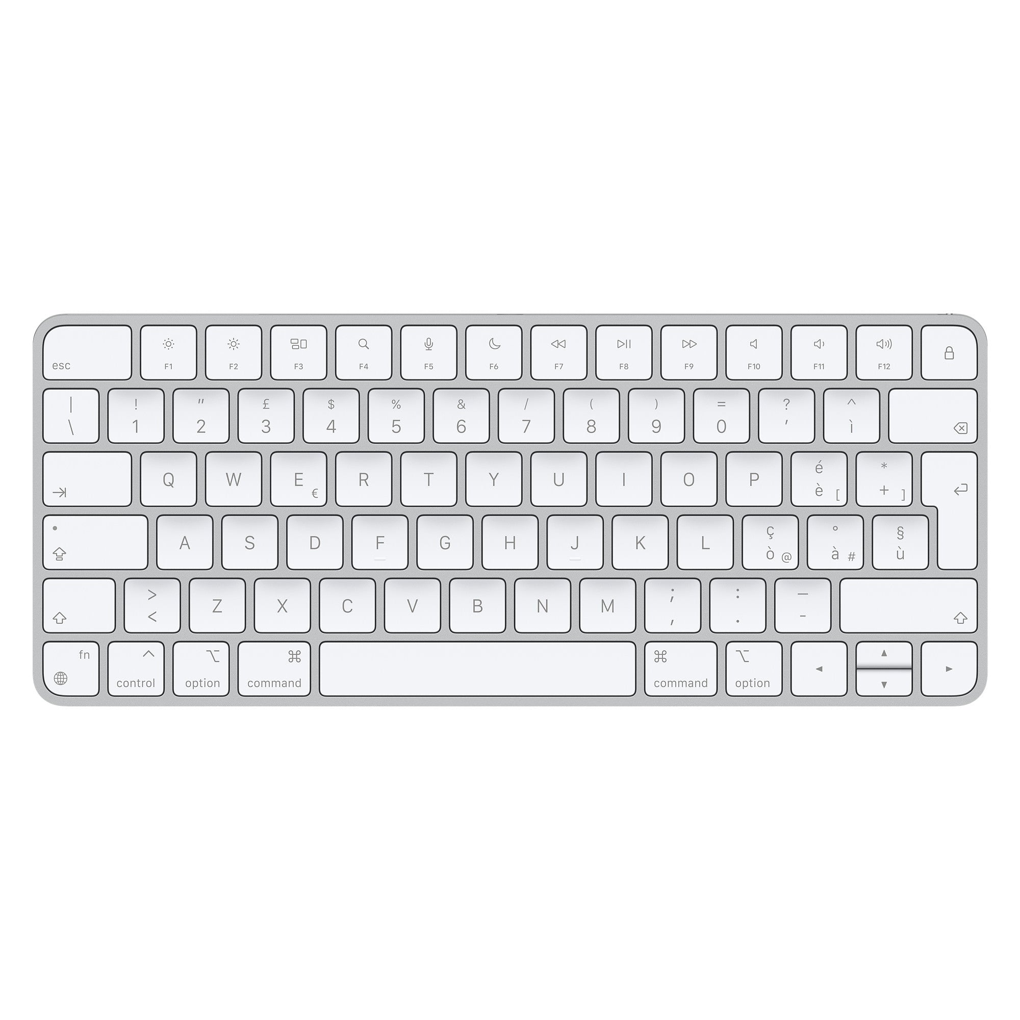 Tastatura Apple Magic Keyboard MK2A3T/A - Layout Italian QWERTY Wireless Reincarcabilă Bluetooth Aluminiu Silver/White Originala Resigilat