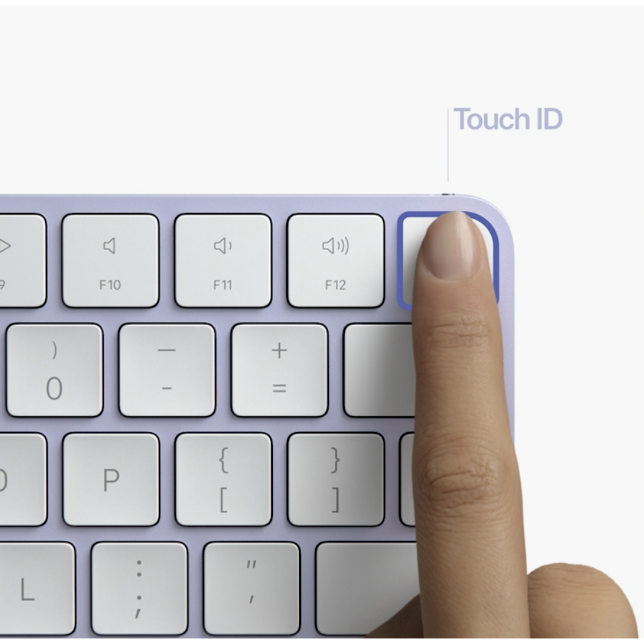Tastatura Apple Magic Keyboard Touch ID Purple - Layout British QWERTY Wireless Reincarcabilă Bluetooth Aluminiu Originala Resigilat