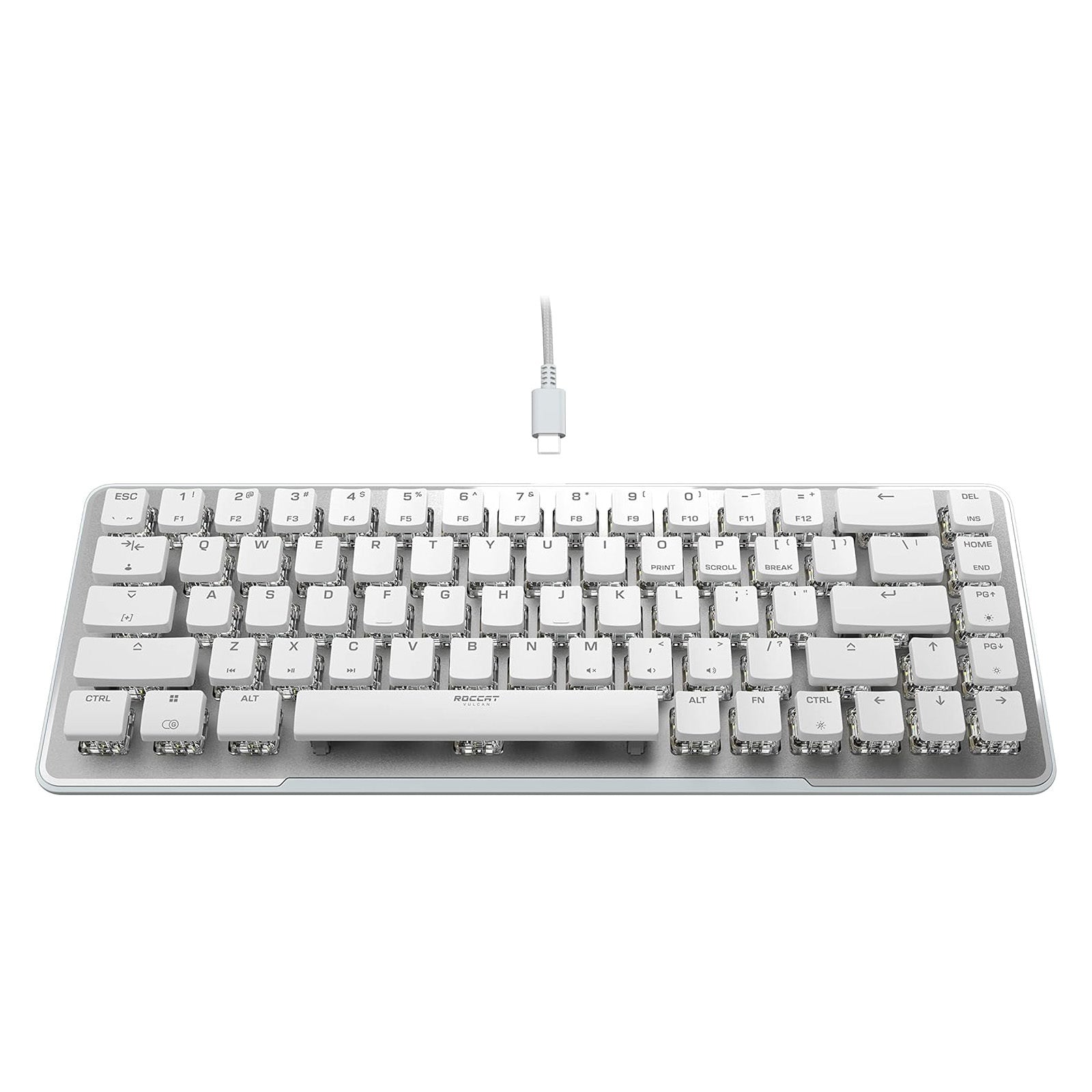 Tastatura mecanica gaming Roccat Vulcan II Mini Layout US 65% Compacta Titan Optical Red RGB AIMO Anti Ghosting White ROC 12 063