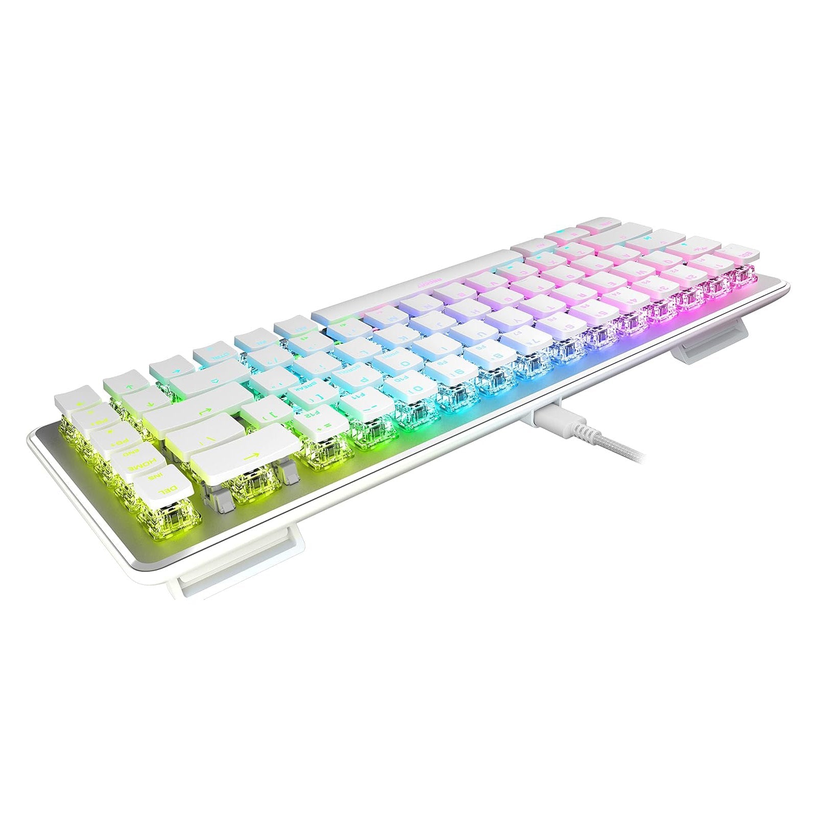 Tastatura mecanica gaming Roccat Vulcan II Mini Layout US 65% Compacta Titan Optical Red RGB AIMO Anti Ghosting White ROC 12 063