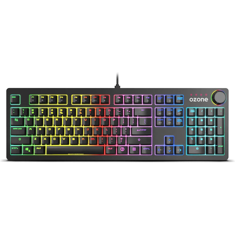 Tastatura mecanica Ozone Strikeback - Layout Spaniol QWERTY RGB Spectra Anti-ghosting 18 Moduri iluminare Gaming Mode - OZSTRIKEBACKSP