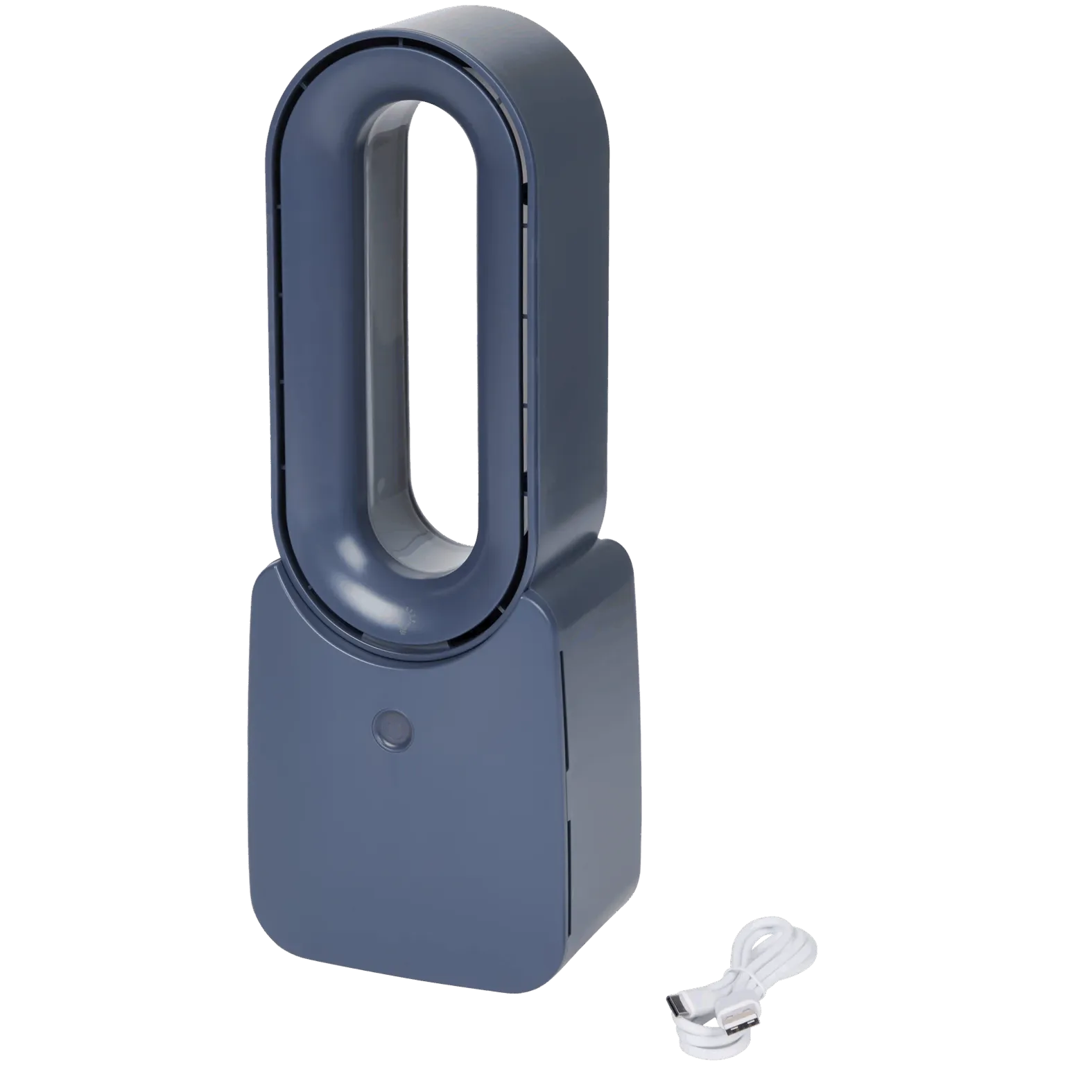 Ventilator Portabil de Birou Bladeless fara Elice Nor-Tec Gri - 3 Viteze Wireless 1200 mAh LED RGB - 107842 - 5701390677197 - 2