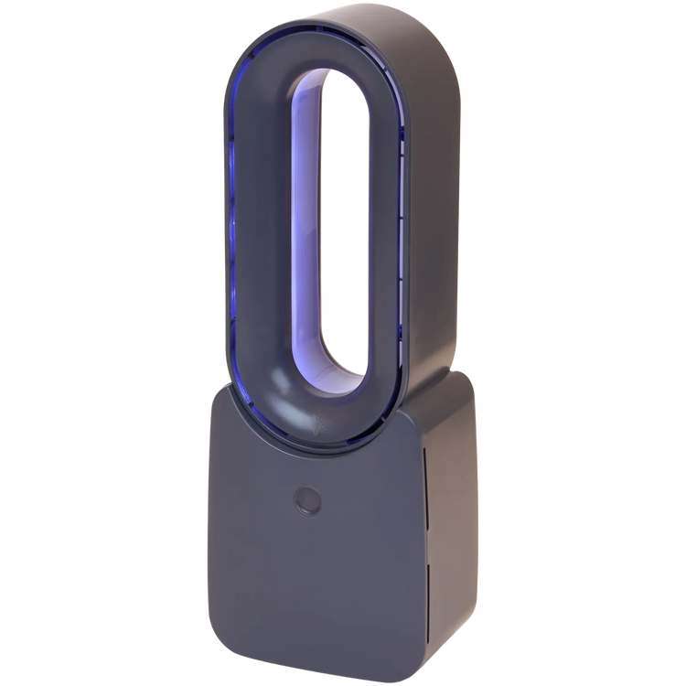 Ventilator Portabil de Birou Bladeless fara Elice Nor-Tec Gri - 3 Viteze Wireless 1200 mAh LED RGB - 107842 - 5701390677197 - 1