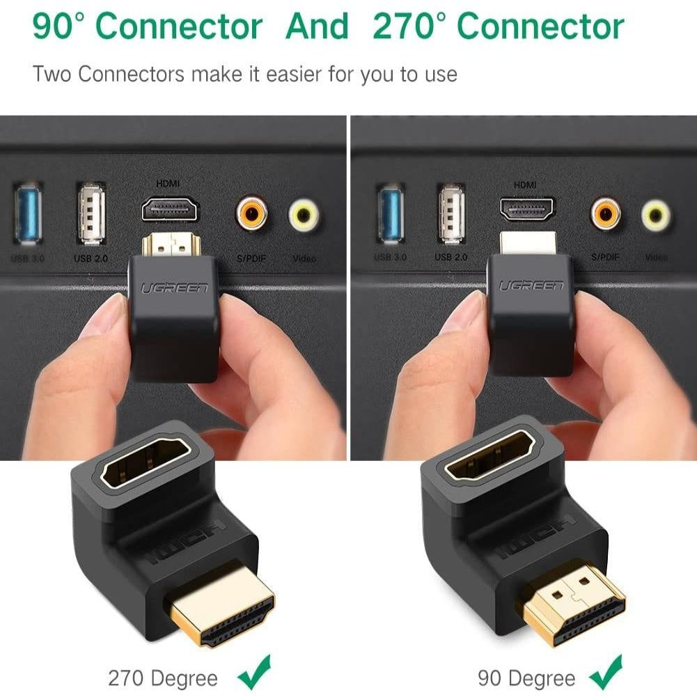 Adaptor curbat 90° HDMI - Ugreen - 20109 - 6957303821099 - 13