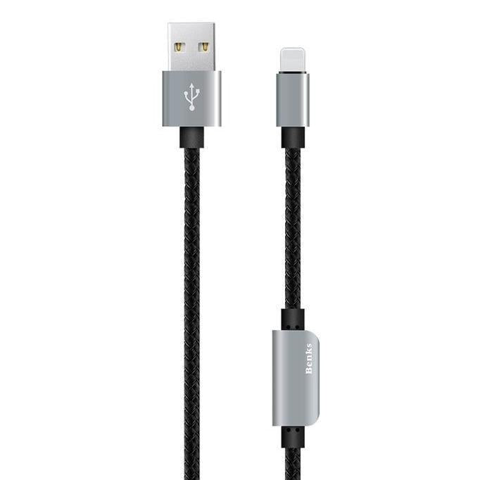 Adaptor Incarcare & Muzica Lightning Benks - 1.2 m - Gray - 6948005943882 - 1
