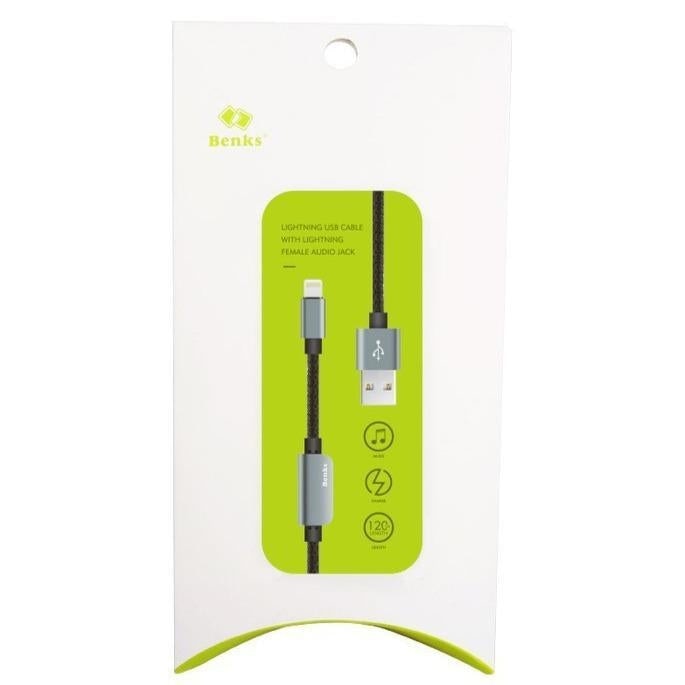 Adaptor Incarcare & Muzica Lightning Benks - 1.2 m - 6948005943882 - 5