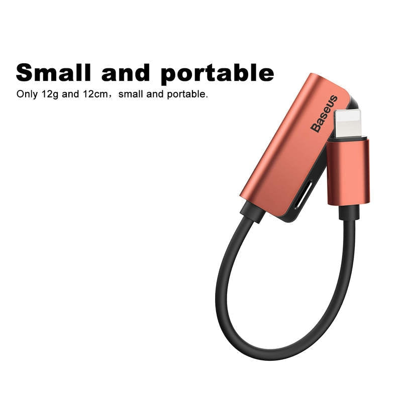 Adaptor Incarcare & Muzica Lightning la 2 x Baseus L37 - CALL37-17 - 6953156268098 - 3