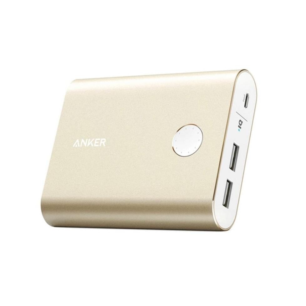 Baterie Externa Anker PowerCore + 13400 mAh - 2 x USB PowerIQ Quick Charge 3.0 - Gold - A1316HB1 - 848061040005
