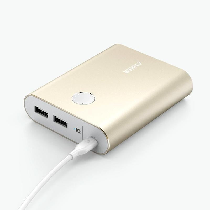 Baterie Externa Anker PowerCore + 13400 mAh - 2 x USB PowerIQ Quick Charge 3.0 - Gold - A1316HB1 - 848061040005 - 4