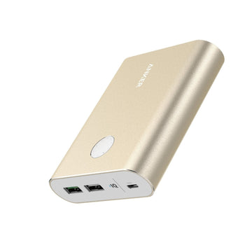 Baterie Externa Anker PowerCore + 13400 mAh - 2 x USB PowerIQ Quick Charge 3.0 - Gold - A1316HB1 - 848061040005 - 1