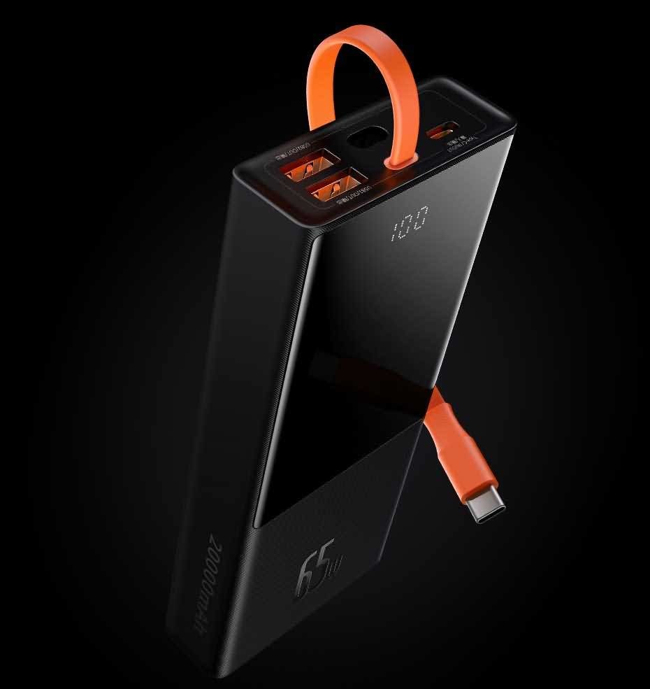 Baterie Externa Baseus 20000 mAh - 65W 2 x USB 1 USB-C Cablu PD QC AFC SCP FCP - PPJL000001 - 6953156209022 - 23