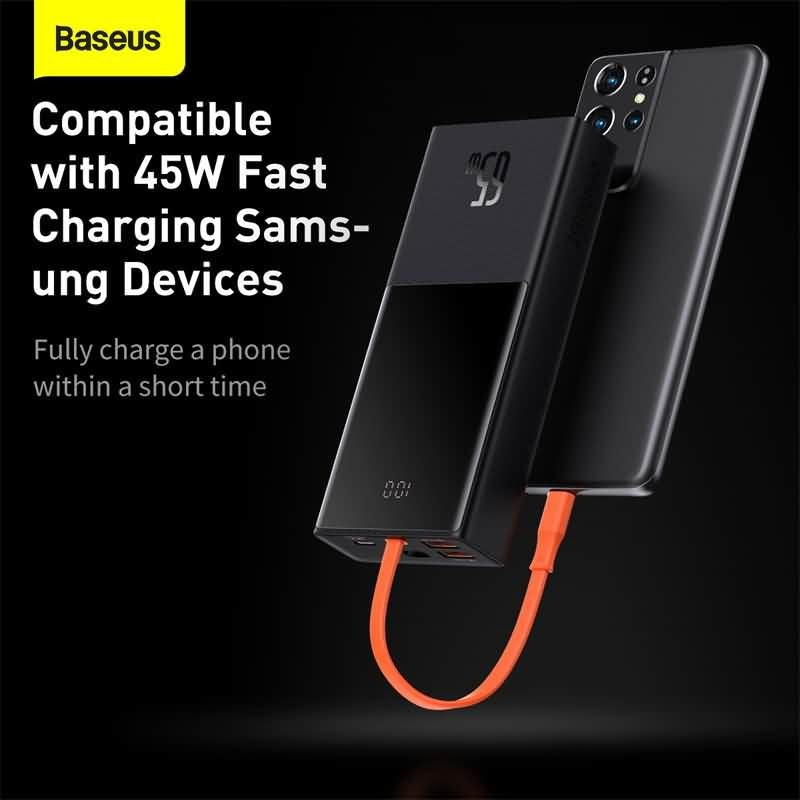 Baterie Externa Baseus 20000 mAh - 65W 2 x USB 1 USB-C Cablu PD QC AFC SCP FCP - PPJL000001 - 6953156209022 - 7