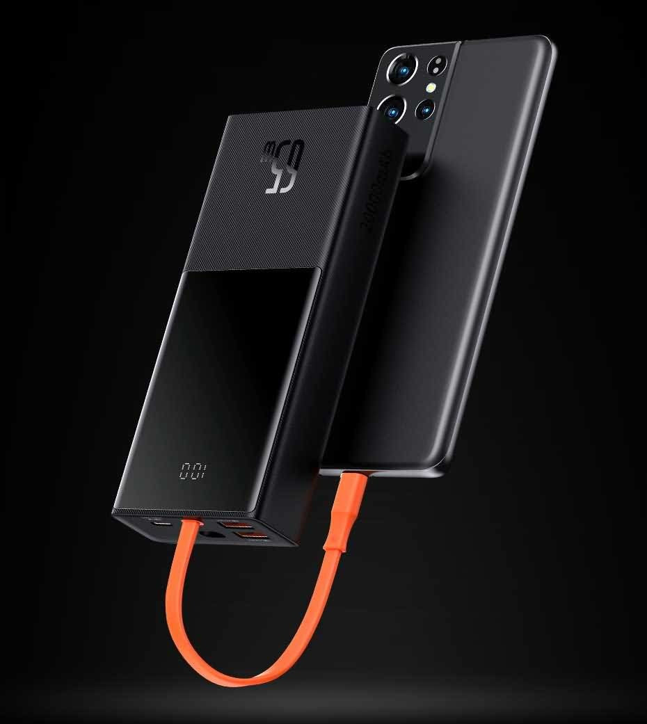 Baterie Externa Baseus 20000 mAh - 65W 2 x USB 1 USB-C Cablu PD QC AFC SCP FCP - PPJL000001 - 6953156209022 - 15