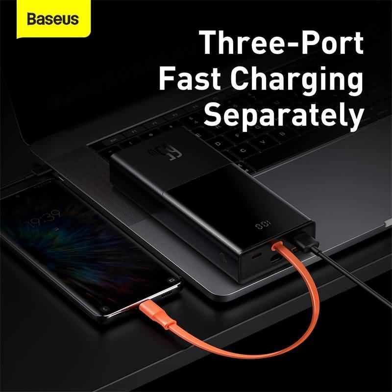 Baterie Externa Baseus 20000 mAh - 65W 2 x USB 1 USB-C Cablu PD QC AFC SCP FCP - PPJL000001 - 6953156209022 - 6