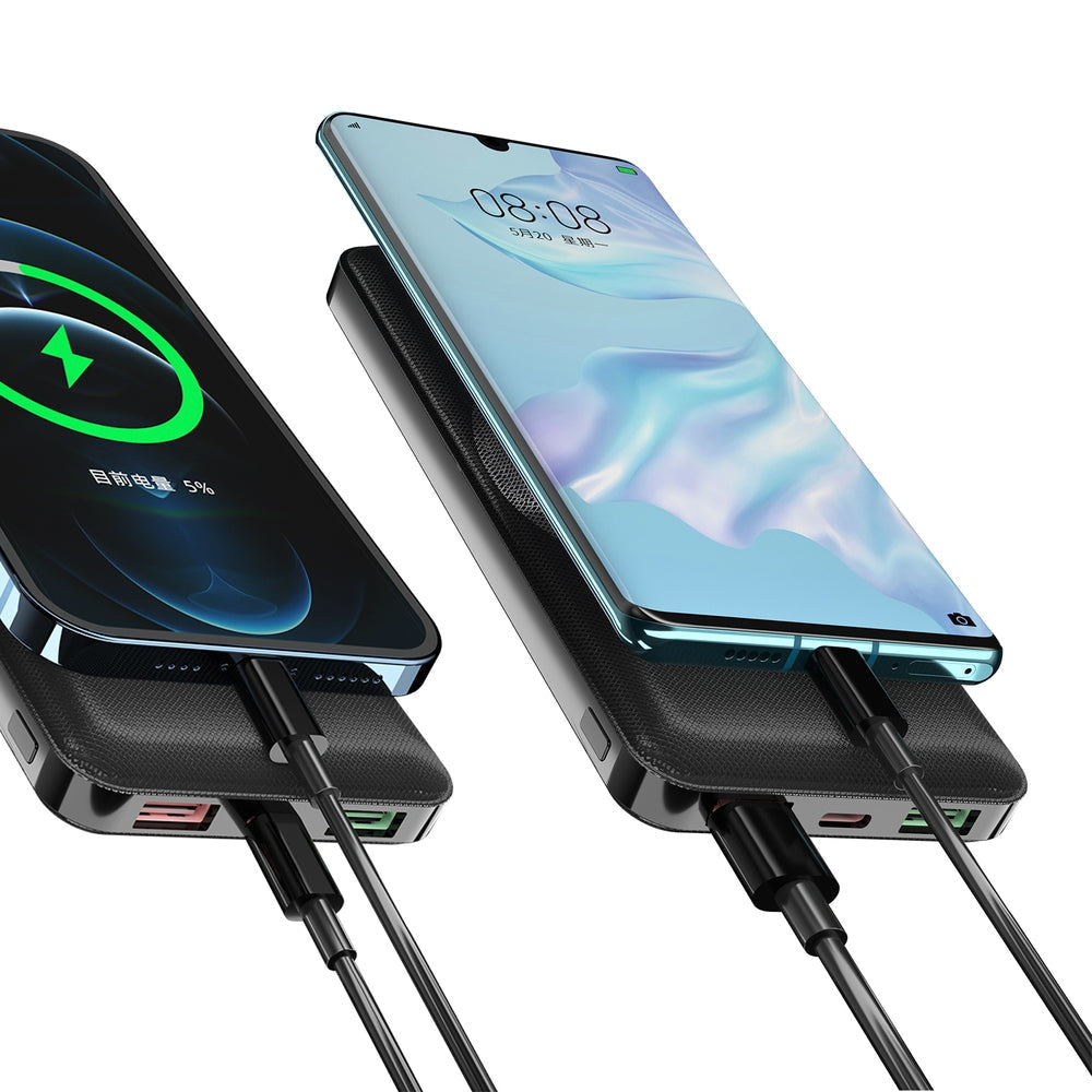 Baterie Externa Dudao K14Pro 10000 mAh - 22.5W Incarcare Wireless MagSafe Qi 15 W 2 x USB 1 USB-C QC Power Delivery - Black - 6973687242190