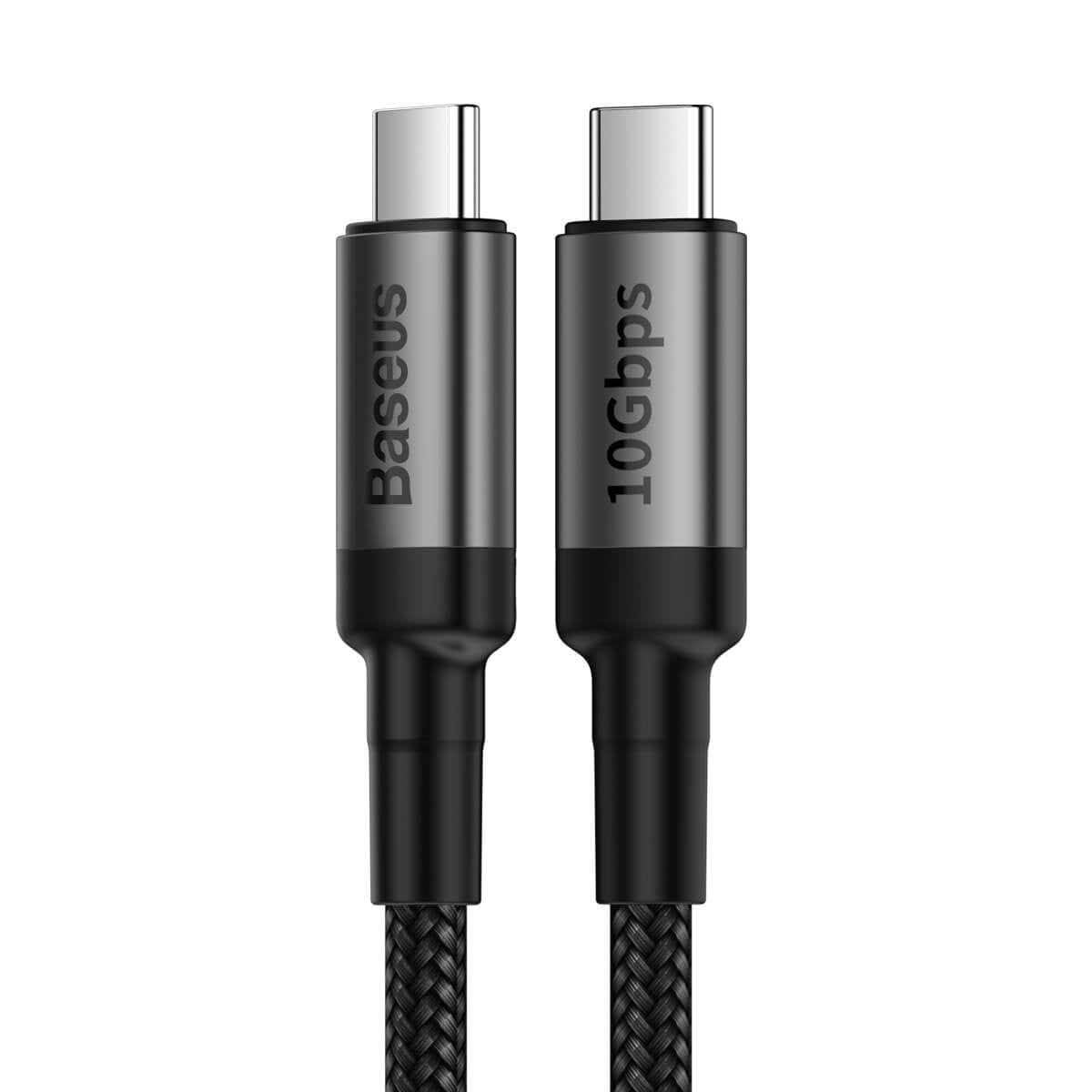 Cablu Incarcare & Date USB-C 3.1 la Baseus Cafule - 100W PD QC 3.0 10Gbps 4K 5A Nylon Brodat - 1 m - CATKLF-SG1 - 6953156294240 - 2