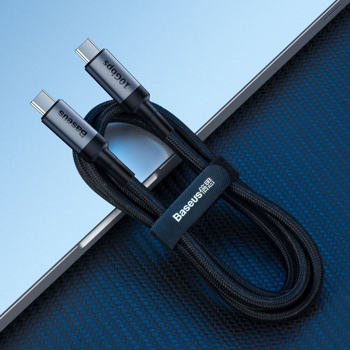 Cablu Incarcare & Date USB-C 3.1 la Baseus Cafule - 100W PD QC 3.0 10Gbps 4K 5A Nylon Brodat - 1 m - CATKLF-SG1 - 6953156294240 - 5