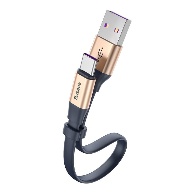 Cablu Incarcare & Date USB la USB-C Baseus - 40W 5A 23cm Huawei SuperCharge Quick Charge 3.0 - Gold - CATMBJ-BV3 - 6953156293434 - 1