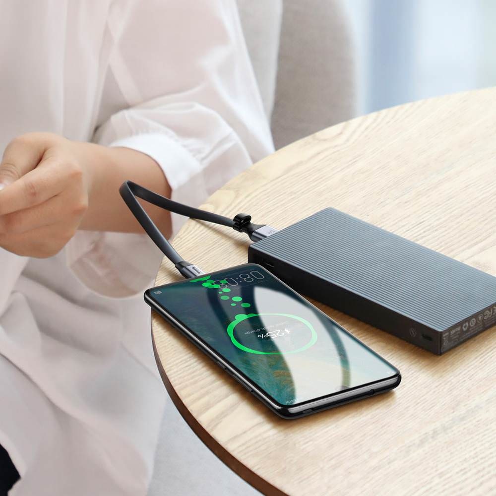 Cablu Incarcare & Date USB la USB-C Baseus - 40W 5A 23cm Huawei SuperCharge Quick Charge 3.0 - CATMBJ-BV3 - 6953156293434 - 17