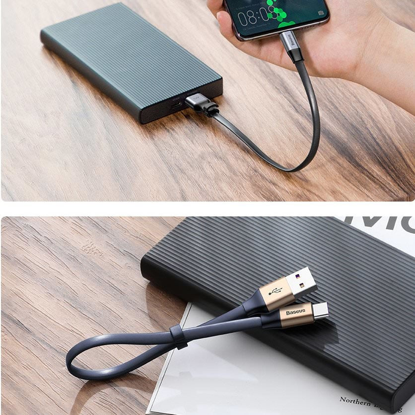 Cablu Incarcare & Date USB la USB-C Baseus - 40W 5A 23cm Huawei SuperCharge Quick Charge 3.0 - CATMBJ-BV3 - 6953156293434 - 9